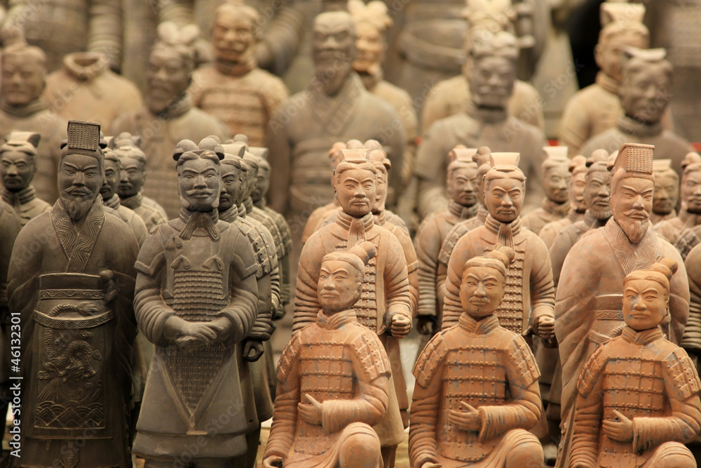 Canvas Prints famous terracotta warriors in xian, qin shi huang's tomb, china