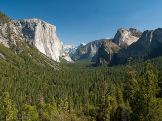 Tunnel view dans la vallée du Yosemite