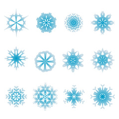 Set of snowflakes