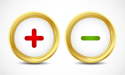 Obraz premium plus minus buttons