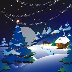 Naklejka premium Christmas, new year ,cristmas tree,background