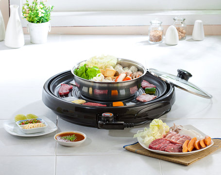 electric smokeless stove and boiler plate multiple purpose machi