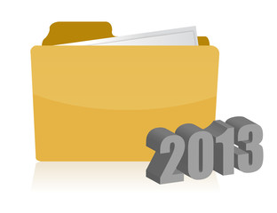 2013 yellow folder illustration design