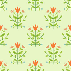 Seamless damask decorative floral pattern