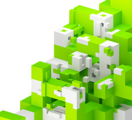 Fototapeta premium Teamwork concept. Cubes puzzle