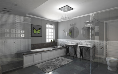 Bathroom in grey