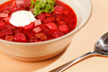 Russian cuisine. Borscht