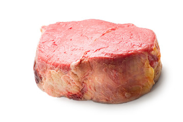 Crude meat on a white backgrounds