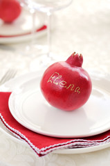 Creative place card - pomegranate