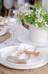 Summer place setting for lunch