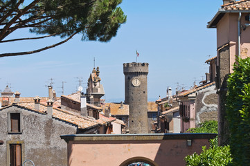 Panoramic view of Bagnaia. Lazio. Italy.