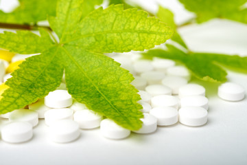Leaf on pills