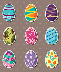 cartoon Easter egg stickers