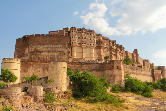 Mehrangarh fortress in Jodhpur, Rajasthan, India