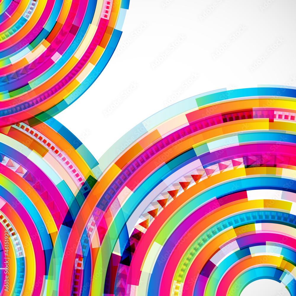 Poster abstract digital circles background