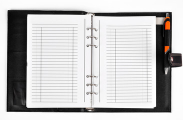 workbook isolated on white background