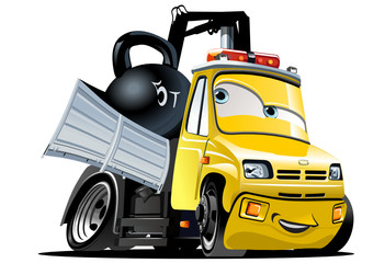 Plakat Tow Truck Cartoon Vector
