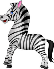 Naklejka na ściany i meble Kreskówki Zebra