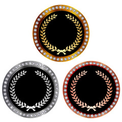 メダル　ローレル　ダイヤモンド　フレーム