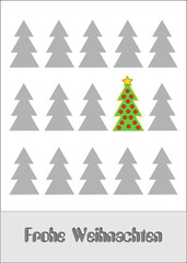 Obraz premium Christmas card with Christmas tree - the only one