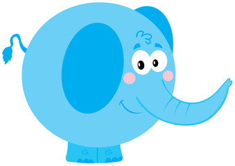 Cute Blue Elephant
