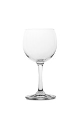 empty wine glass isolated on white background