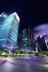 Naklejka premium Singapore City at dusk