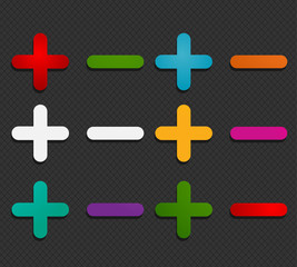 Obraz premium colorful plus minus labels