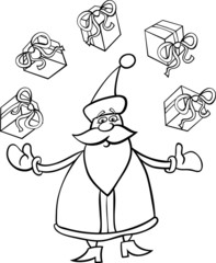 santa claus cartoon for coloring