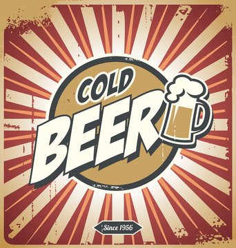 Vintage beer poster