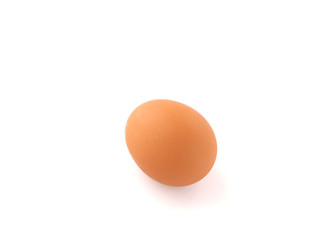 Japanese fresh brown egg isolated on white background