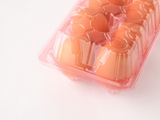 eggs packed in plastic box