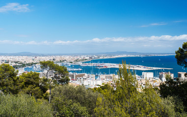 Fototapeta na wymiar Widok z lotu ptaka Palma de Mallorca w Majorka Baleary