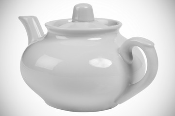 white tea pot