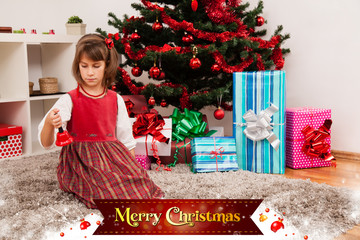 Kids with their christmas presents