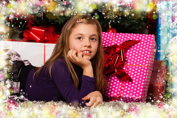 Kids with their christmas presents