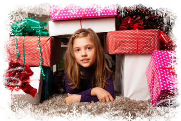 Kids with their christmas presents