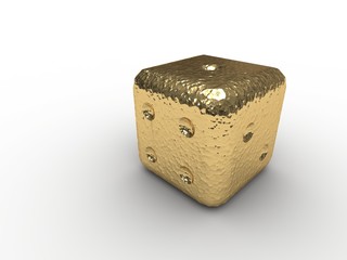 Würfel in Gold