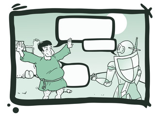 Cartoon scene