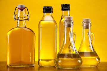 Olive oil and olives set