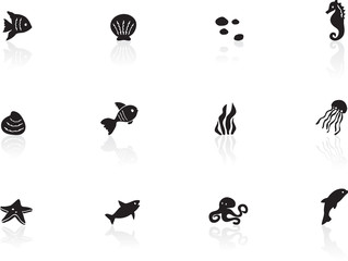 Ocean life icons