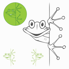 Obraz premium Isolated frog label