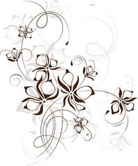 Vintage floral background, vector illustration