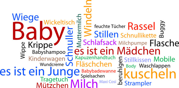 Baby tag cloud