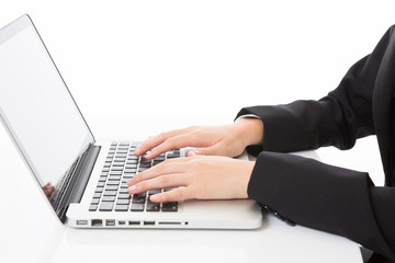 ビジネスウーマン　コンピューター