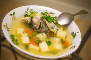 Russian fish soup. Uxa