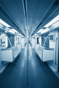 inside the subway car