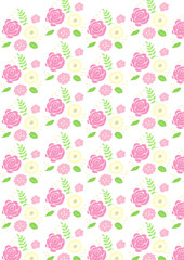 ローズ柄のかわいい模様