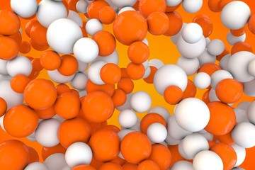 Orange White Spheres