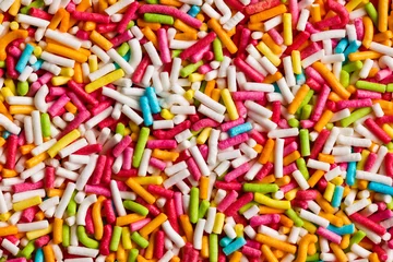 Crédence de cuisine en verre imprimé Bonbons texture of candy sprinkles
